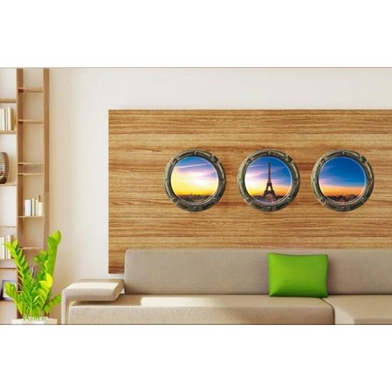 ウォールステッカー 3d窓から覗く エッフェル塔 夕日の風景 壁シール フランス パリ 北欧インテリア Z 1 005 41ウォールステッカー 通販 Yahoo ショッピング