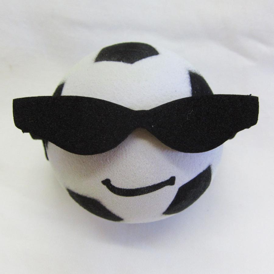 Happy SOCCER BALL Antenna Topper【定形外郵便発送可】アンテナの先端に付けるアンテナトッパー サングラスをかけた