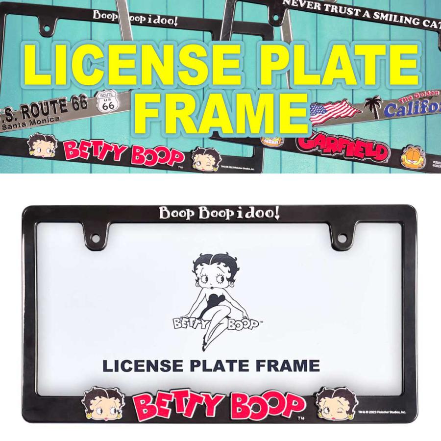 BETTY BOOP LICENSE PLATE FRAME Lic-Flame-BETTY ベティーブープ