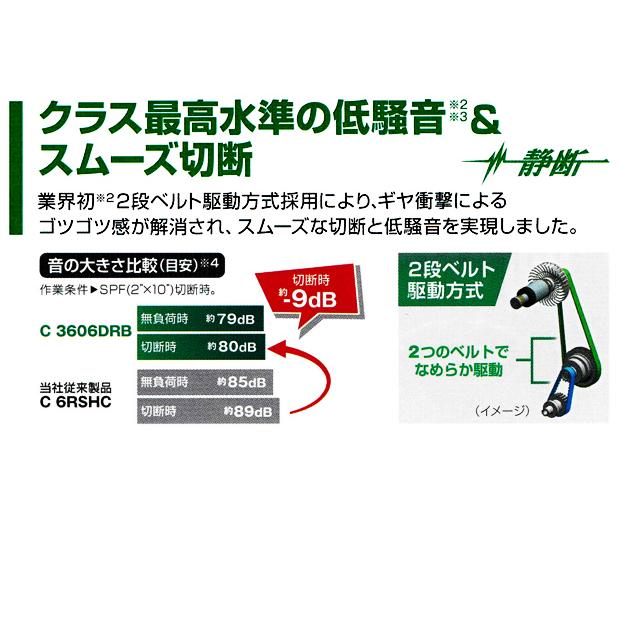 HiKOKI（ハイコーキ） マルチボルト(36V)コードレス卓上スライド丸のこ C3606DRB(K)(NN)【本体のみ/蓄電池・充電器別売】｜4840｜09