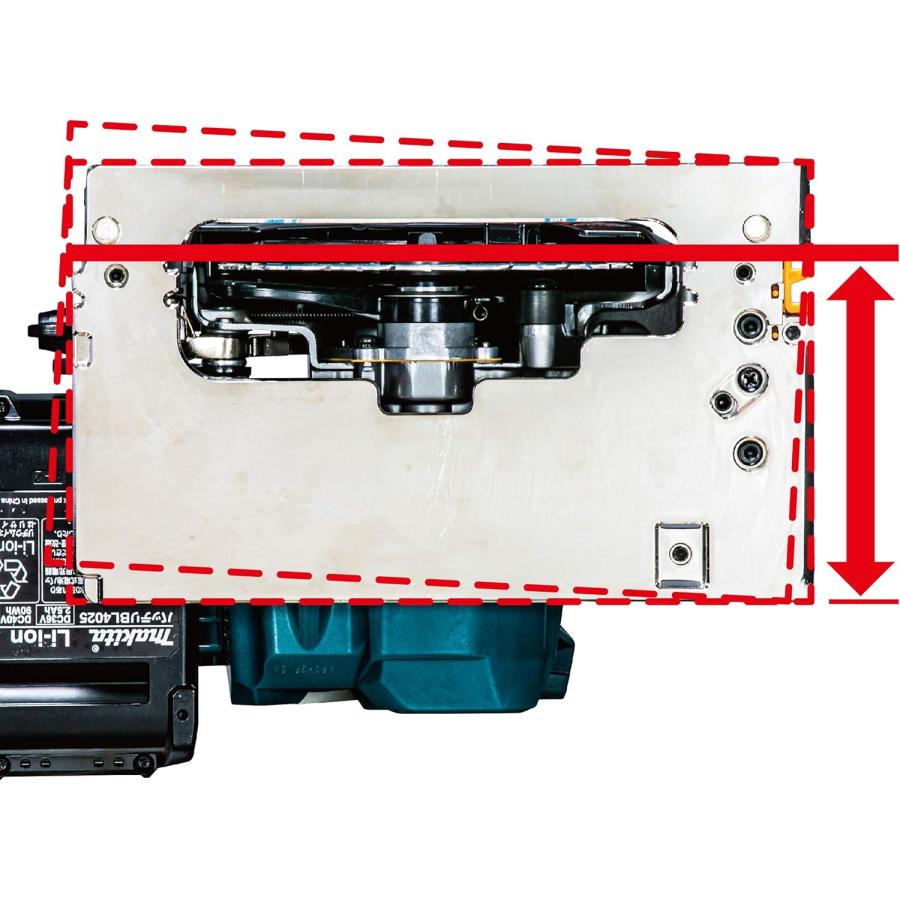 マキタ(makita) 125mm充電式丸ノコ【際切りベース/無線連動非対応】 HS005GZB (黒)【本体のみ/鮫肌チップソー付】｜4840｜09