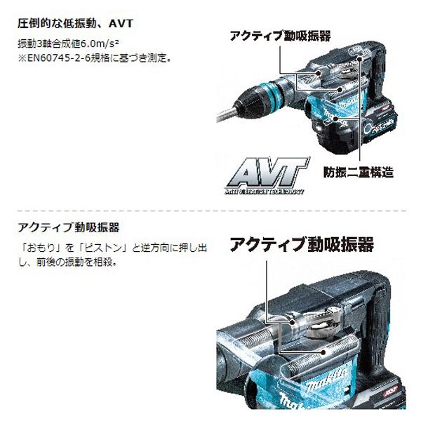 マキタ makita 40Vmax充電式ハンマ HM001GZK 本体のみ バッテリ