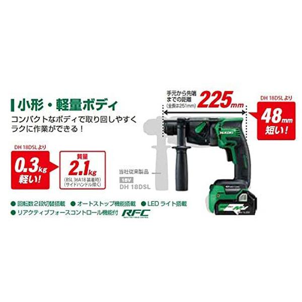 HiKOKI（ハイコーキ） コードレスロータリハンマドリル DH18DPB (NNK 