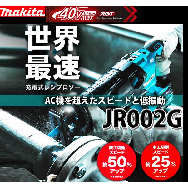 マキタ(makita) 40VMAX 充電式レシプロソー JR002GRDX  バッテリBL4025×2本・充電器DC40RA・ケース付｜4840｜02