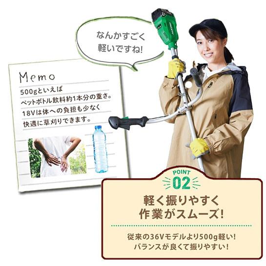 HiKOKI（ハイコーキ） 18Vコードレス刈払機 CG18DA (L) (NN) ループ