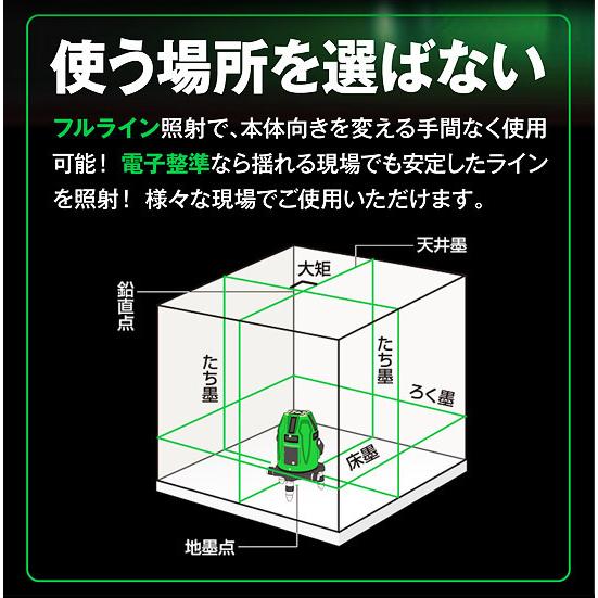 マックス MAX 電子整準グリーンレーザ墨出し器 LA-S802DG-D 受光 マックス MAX 電子整準グリーンレーザ墨出し器 LA-S802DG-D 受光