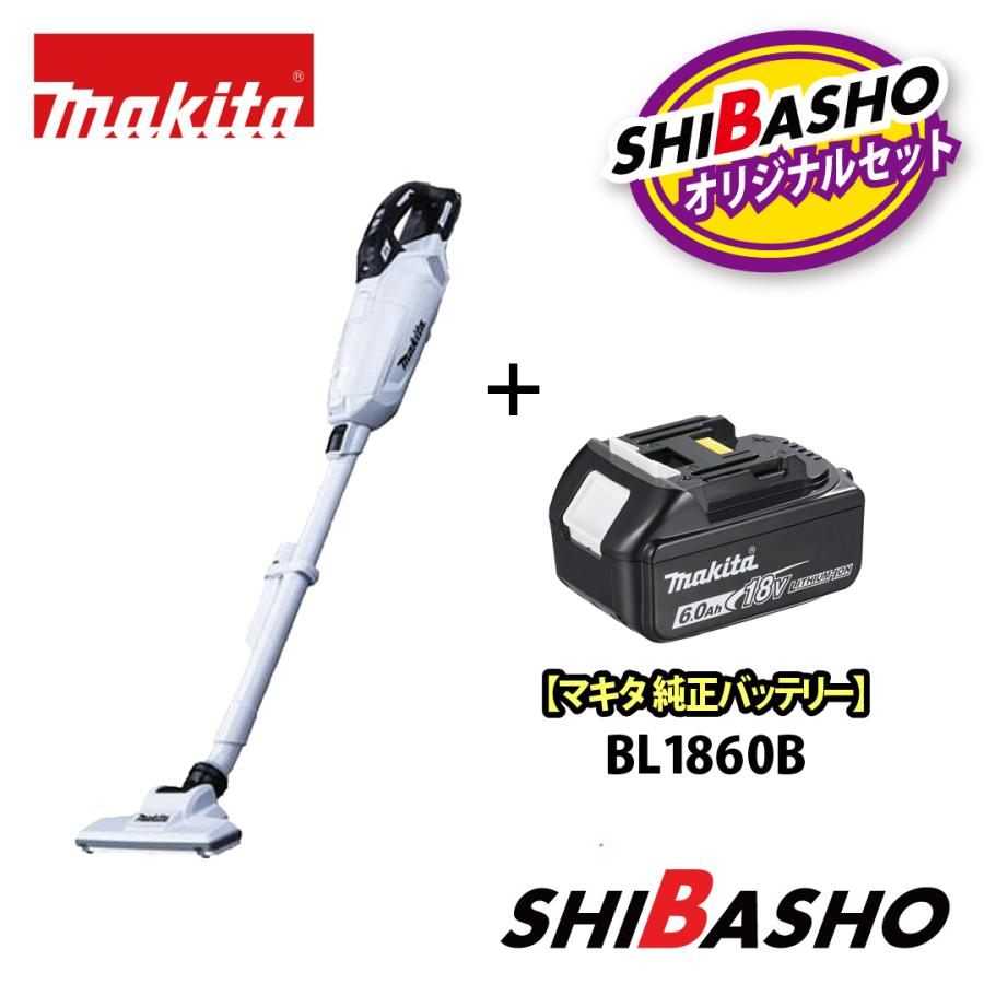 makita 18V掃除機 純正3.0Ahバッテリーと充電器付　多数オプション マキタ（makita） 純正バッテリ 18V 充電式クリーナ 紙パック式