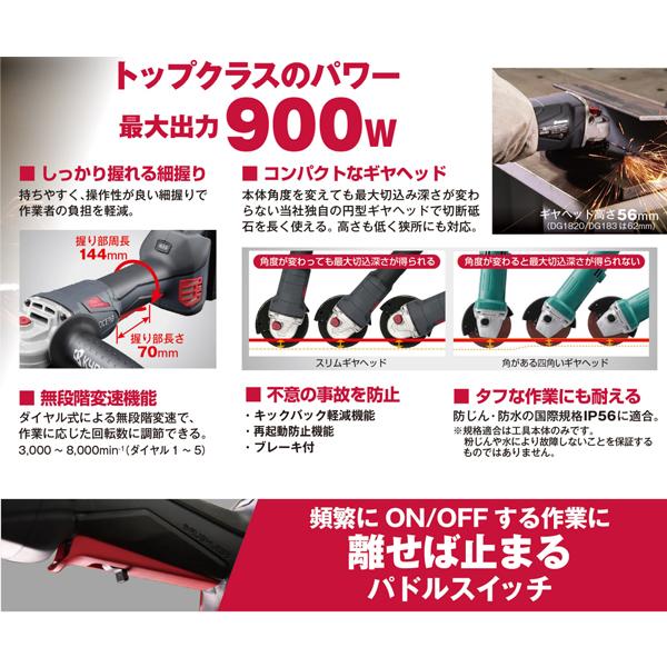 KYOCERA（京セラ） 旧リョービ 18V 充電式ディスクグラインダー