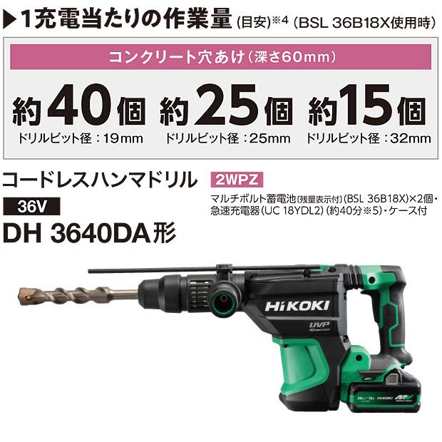 HiKOKI ハイコーキマルチボルト (36V)コードレスハンマドリル HiKOKI ハイコーキマルチボルト (36V)コードレスハンマドリル