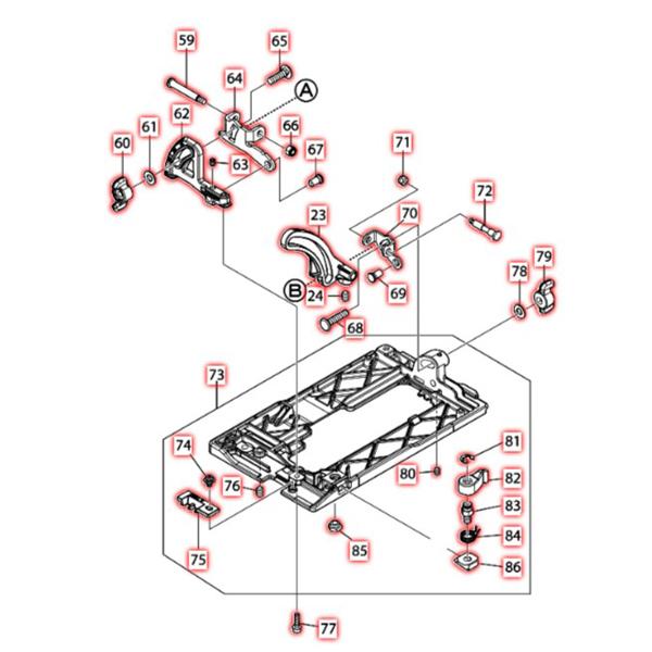 マキタ（makita） マルノコベースアッセンブリ 125mm用 部品番号