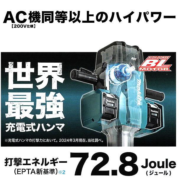 マキタ makita 80Vmax 充電式ハンマ HM004GZ 本体のみ バッテリ マキタ makita 80Vmax 充電式ハンマ HM004GZ 本体のみ バッテリ