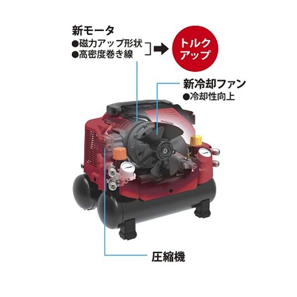マックス MAX スーパーエアコンプレッサ AK-HH1301E 8L 高圧4口 マックス MAX スーパーエアコンプレッサ AK-HH1301E 8L 高圧4口