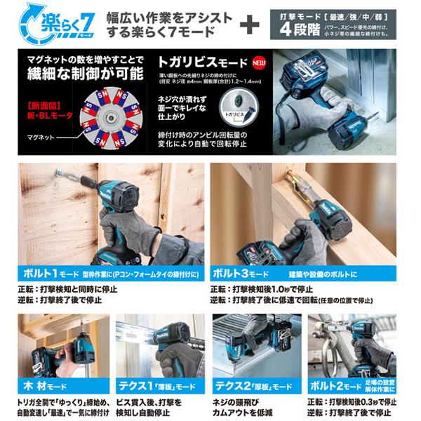 マキタ（makita） makita 40Vmax 充電式インパクトドライバ TD005GRDX