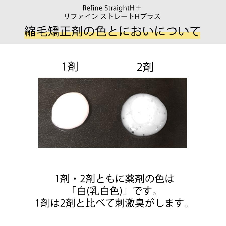縮毛矯正 リファイン ストレートHプラス 各80g×1セット セルフ くせ毛