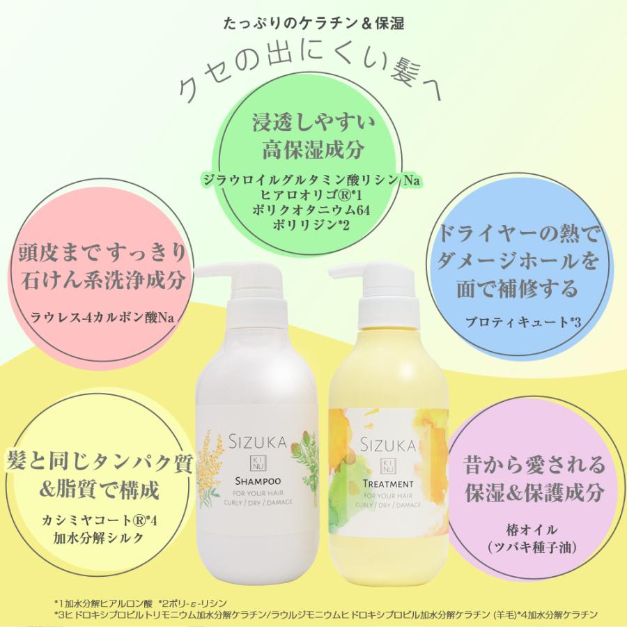 シャンプー トリートメント くせ毛 お試し トライアル パウチ SIZUKA