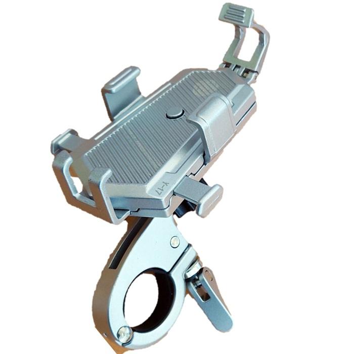 バイクスマホホルダー 四つ爪 自動ロック ハンドルマウント パイプ  