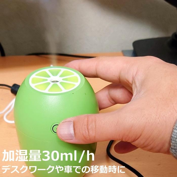 ライム型加湿器 超音波式 USB電源 卓上 グリーンADIR H4004 : しーま