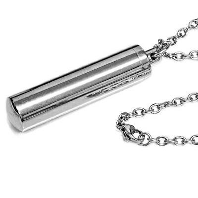 アクセサリー ステンレス チェーン付き 筒状ネジ式ロケット アクセサリー ステンレス チェーン付き 筒状ネジ式ロケット