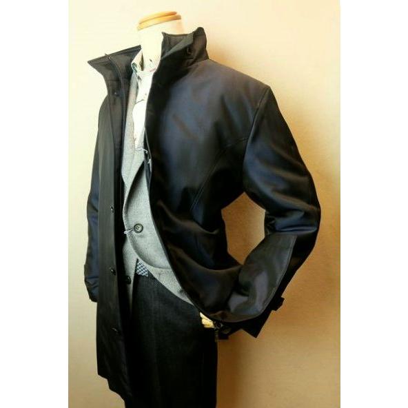 セール３５％ＯＦＦ シッスル THISTLE 創作屋 コート ネイビー 日本製 秋冬新作 ダウンライナー付き 中綿コート ダウンジャケット メンズウェアの画像