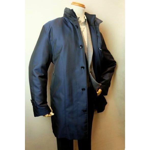 セール３５％ＯＦＦ シッスル THISTLE 創作屋 コート ネイビー 日本製 秋冬新作 ダウンライナー付き 中綿コート ダウンジャケット メンズウェアの画像