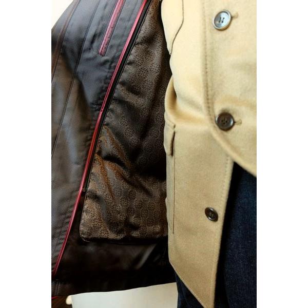 セール３５％ＯＦＦ シッスル THISTLE 創作屋 コート ブラウン 日本製 秋冬新作 ダウンライナー付き 中綿コート ダウンジャケット メンズウェアの画像
