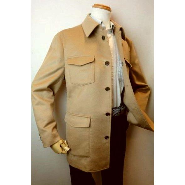 セール３５％ＯＦＦ シッスル THISTLE 創作屋 カシミヤ100%ジャケット キャメル 日本製 秋冬新作 カバーオールジャケット メンズウェアの画像