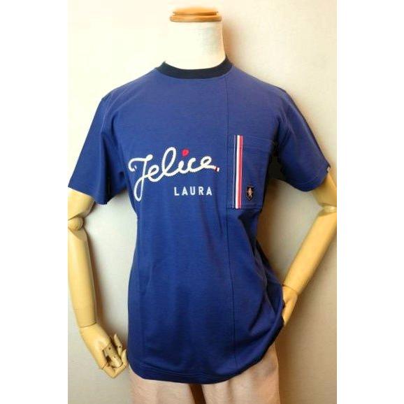 ラウラ ラウラフェリーチェ Laura Felice 半袖Tシャツ ブルー 春夏 
