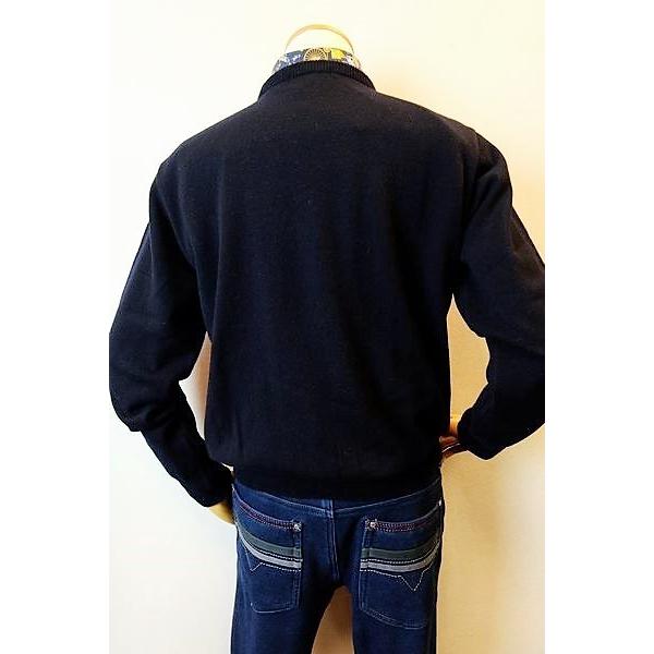 セール50％OFF バジエ 日本製カシミヤセーター ネイビー 秋冬 