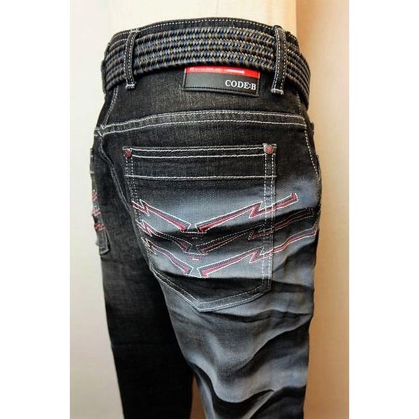 流行 コードビー Code B ジーンズ ブラック 春夏新作 ストレッチデニム メンズウェア ジーンズ デニム カラー ブラック Panero Shop