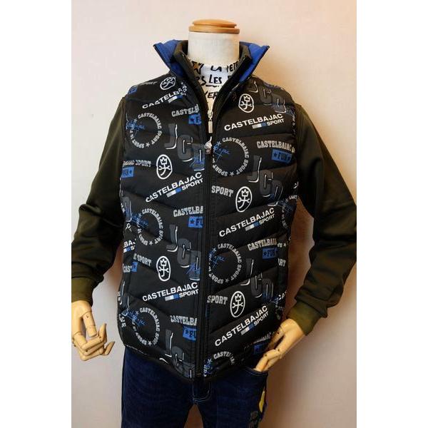送料込 セール３５ ｏｆｆ カステルバジャック Castelbajac ダウンベスト ブラック 秋冬 ゴルフ メンズウェア 安いそれに目立つ Lespakigali Com
