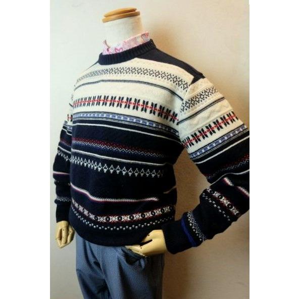 セール３５％ＯＦＦ アンジェロ ANGELO 日本製カシミヤセーター ネイビー 秋冬アウトレット現品限り品 カシミヤ100% ニット メンズウェアの画像