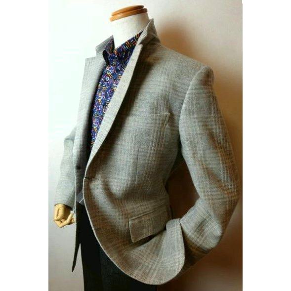セール３５％ＯＦＦ アンジェロ ANGELO ジャケット グレー 秋冬アウトレット現品限り品 カシミヤ100% 日本製 メンズウェアの画像