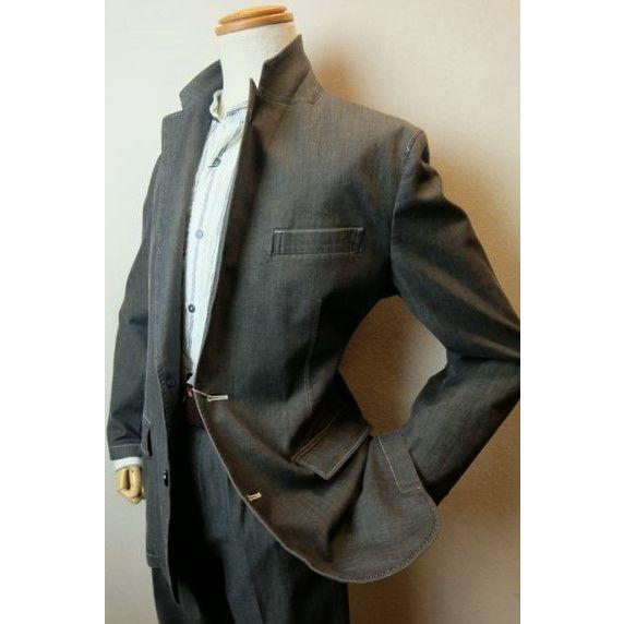 シッスル THISTLE 創作屋 デニムジャケット ブラック 春夏新作 日本製 ストレッチデニム メンズウェアの画像