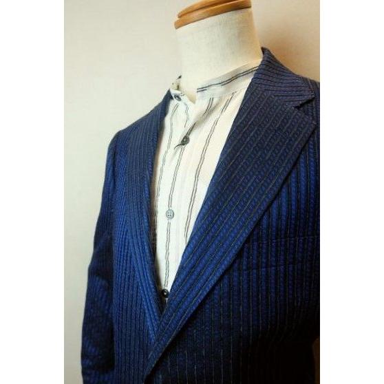 シッスル THISTLE 創作屋 テーラードジャケット ネイビー 春夏新作 日本製 シルク100% メンズウェアの画像
