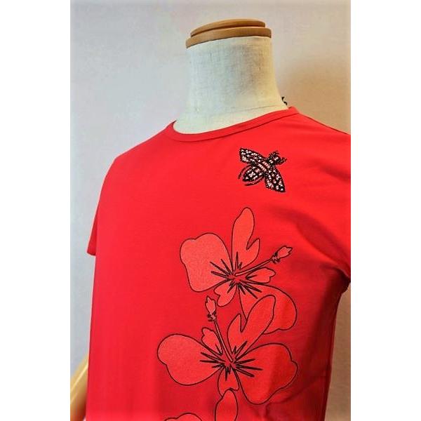 セール35％OFF USUALIS ウザリス 半袖Tシャツ レッド 春夏 