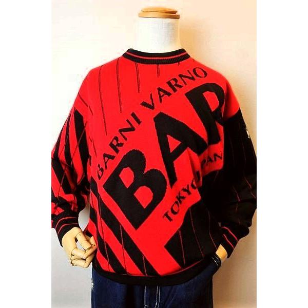 セール３０％ＯＦＦ バーニヴァーノ セーター レッド ＬＬサイズ 秋冬新作 メンズウェア ニット BARNIVARNO