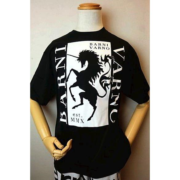 セール５０％ＯＦＦ バーニヴァーノ BARNIVARNO 半袖Ｔシャツ ブラック ＬＬ（３Ｌ）サイズ 春夏アウトレット現品限り品 カットソー メンズウェア