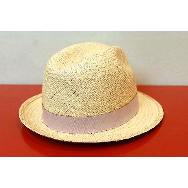 テシ Tesi パナマ帽 ピンク イタリア製 インポート 中折れハット