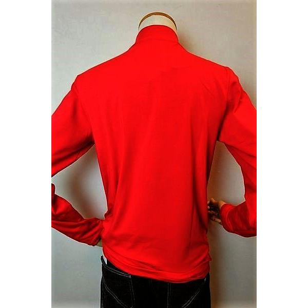セール35％OFF USUALIS ウザリス ハイネックシャツ レッド 秋冬 
