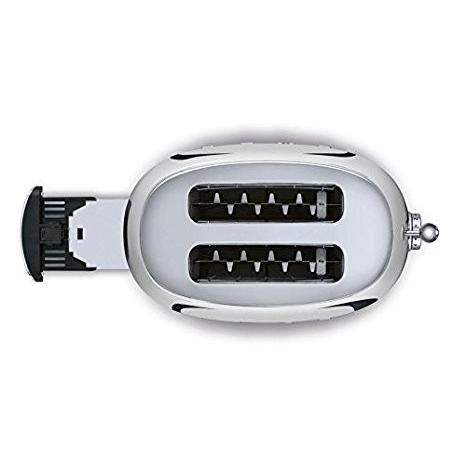 Smeg TSF01SSUS 50's Retro Style Aesthetic Slice Toaster, Chrome