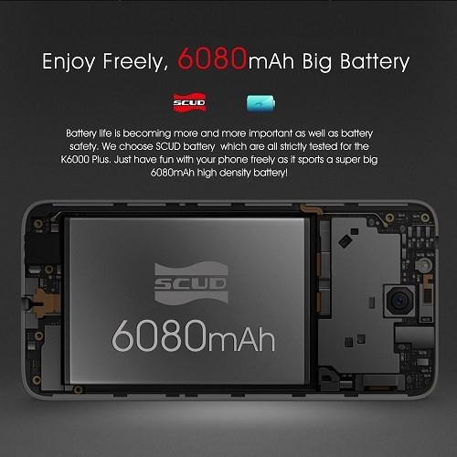 OUKITEL K6000 Plus スマートフォン 6080mAhバッテリー sim