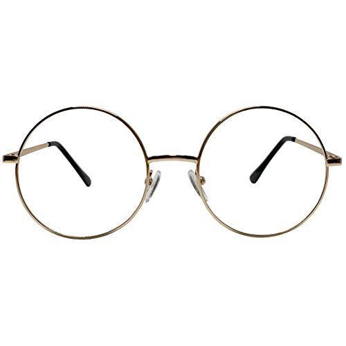 ゴールド 丸型めがね 大きめ 小顔効果 丸メガネ 丸眼鏡 伊達メガネレンズ Uvカット機能復古デザイン ノーズパッド ファッション クラッシク352 S 4smile 通販 Yahoo ショッピング