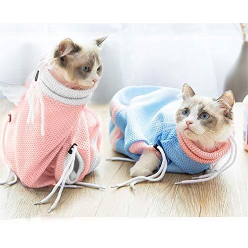 猫用 ネットみのむし袋 猫 お風呂ネット袋 メッシュ通気 猫 洗濯キャットバッグ 保定袋 猫 点眼 耳掃除 爪切り 入浴 脱走防止 動物病院 ペット美 S 1231 4smile 通販 Yahoo ショッピング