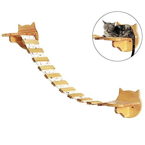 Qyonline Jp ねこハウス キャットハウス 猫ハシゴ 猫吊り橋 壁掛け用 壁に取付専用 松の木製 猫ハシゴ S 0625 4smile 通販 Yahoo ショッピング