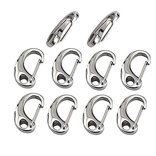 長さ50mm 40mm 10 シュウ氏テク カラビナ 304ステンレス鋼 スプリングスナップリンクフック キーチェーン カラビナ 小型 バックパッ S 09 4smile 通販 Yahoo ショッピング