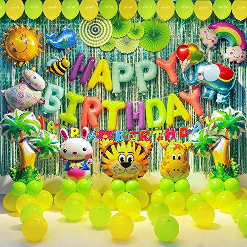 子供の誕生日パーティーの飾り緑の森のテーマ動物園の風船男の子と女の子誕生日パーティー用品 Ckcdkolkel パーティグッズ Icas World