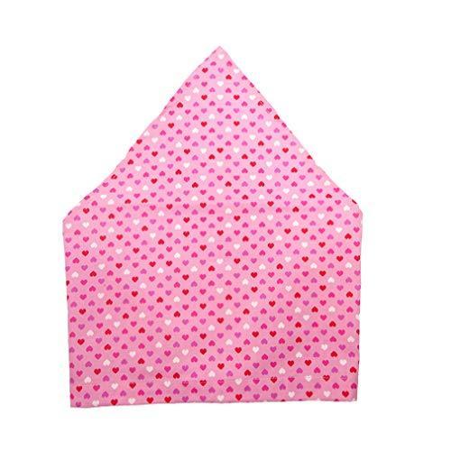 子供が自分でかぶれる ゴム付き 子供用 三角巾 無地 紺 赤 ピンク 水色 格子