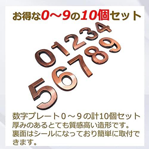 Dilib ドア 番号 ナンバープレート 数字 シール ブロンズ 表札 ステッカー おしゃれ ロッカー ドアプレート 番号シール ナンバーステッカ S 2418 4smile 通販 Yahoo ショッピング