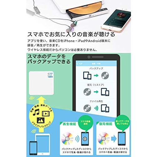 スマホ用 Cdレコーダー ワイヤレス Cd録音ドライブ Android対応 Iphone対応 Cdレコード Cdプレーヤー スマートフォン用 Ldrw S 0911 4smile 通販 Yahoo ショッピング