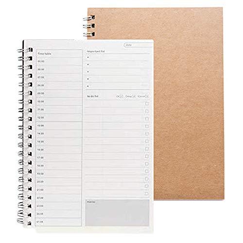 Allbright スケジュール帳 Todoリスト メモ帳 時間 スケジュール 予定 管理 ノート 1日 2冊 セット S 0706 4smile 通販 Yahoo ショッピング